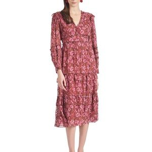 Sachin & Babi Size 10 Ronnie Printed Floral Ruffle Dress